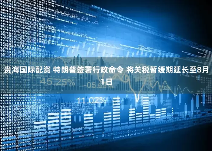 贵海国际配资 特朗普签署行政命令 将关税暂缓期延长至8月1日